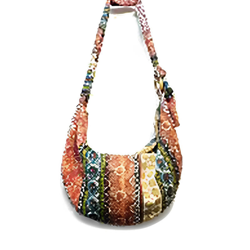 Nimara Ritual Cotton Stripes Print Crossbody Bag Shoulder Bag