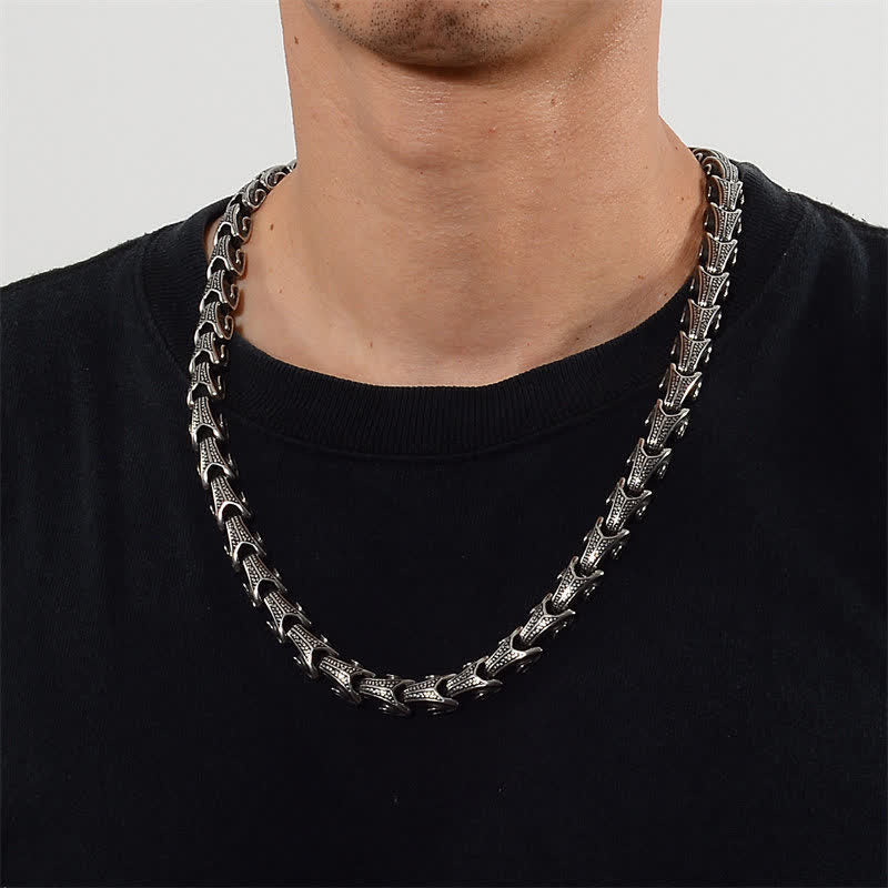 Nimara Ritual Dragon Pattern Titanium Steel Protection Necklace Pendant Bracelet