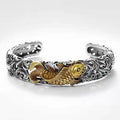 Nimara Ritual Koi Fish Grass Pattern Prosperity Wealth Bracelet Bangle