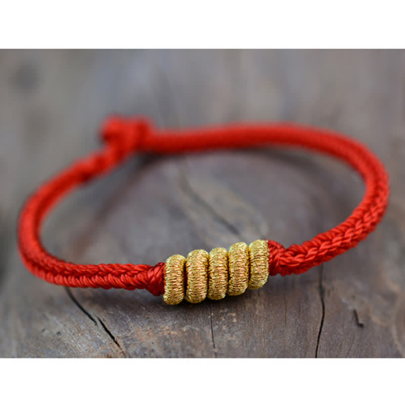 Nimara Ritual Handmade Simple Design Chinese Knotting Luck Strength Braid String Bracelet