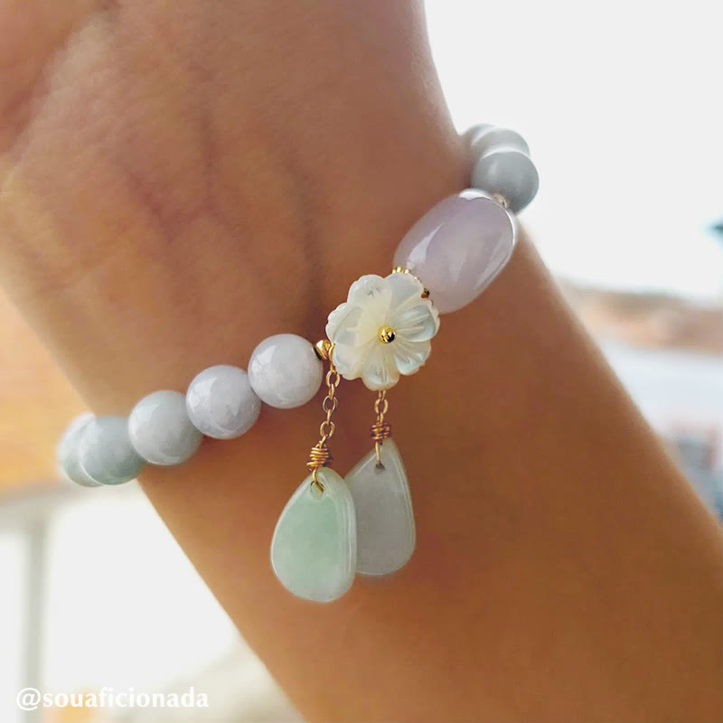 Nimara Ritual "Hoping for Purity and Peace"Natural White Jade Bracelet Includes Gift Message Card