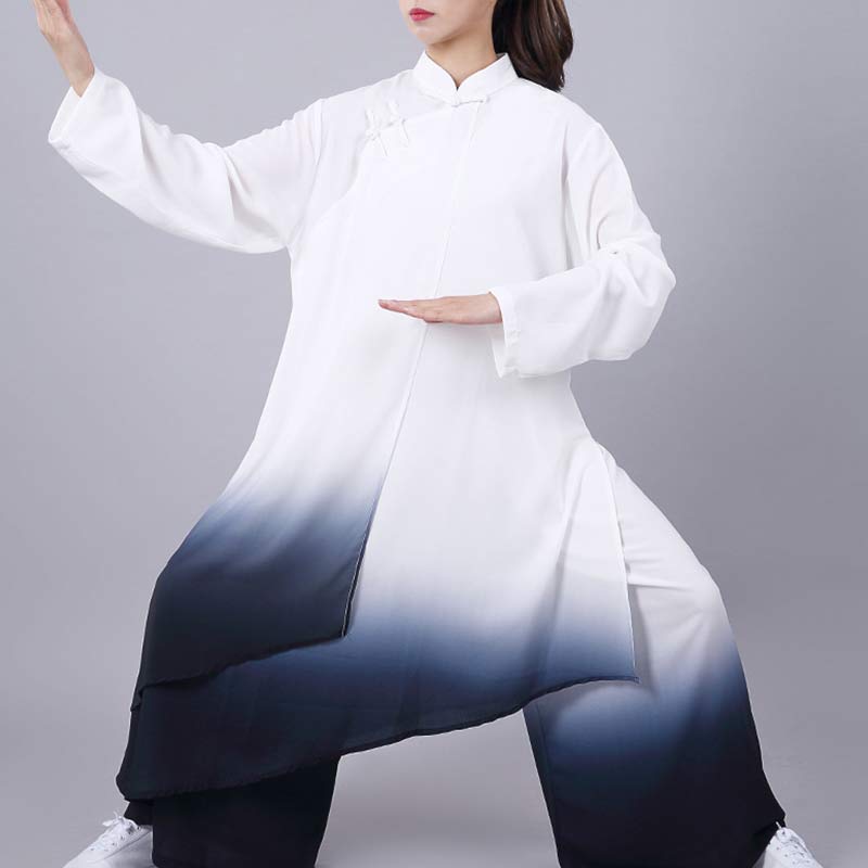 Nimara Ritual Gradient Painting Meditation Prayer Spiritual Zen Tai Chi Qigong Practice Unisex Clothing Set