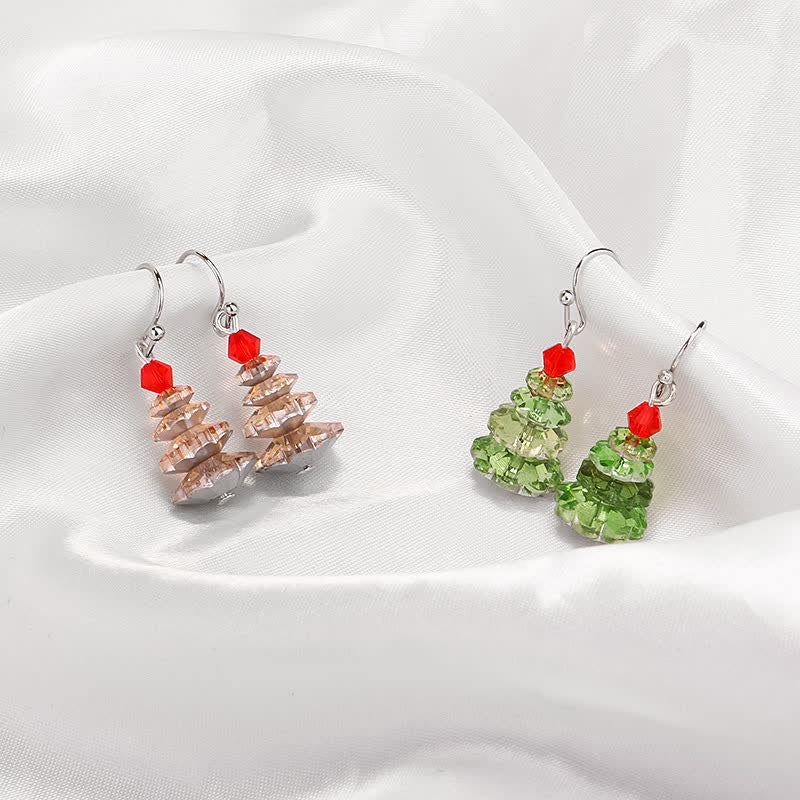 Nimara Ritual Various Crystals Christmas Tree Amethyst Peace Healing Drop Earrings