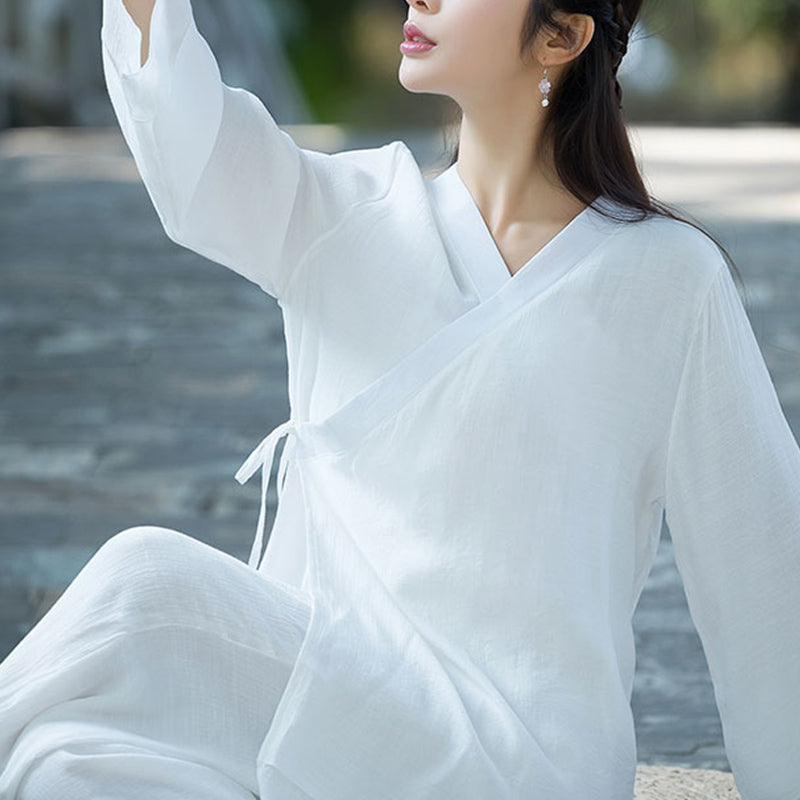 Nimara Ritual Yoga Cotton Linen Clothing Uniform Meditation Zen Practice Women's Set