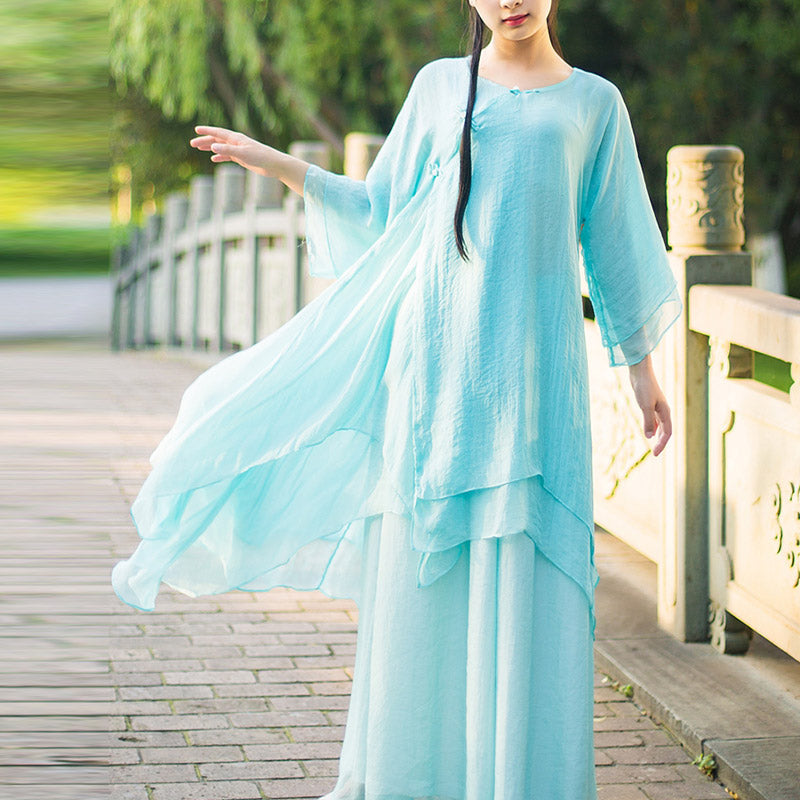 Nimara Ritual 3Pcs Yoga Chiffon Clothing Uniform Meditation Zen Practice Women's Set