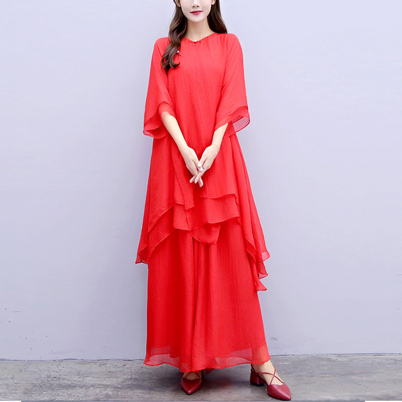 Nimara Ritual 3Pcs Yoga Chiffon Clothing Uniform Meditation Zen Practice Women's Set