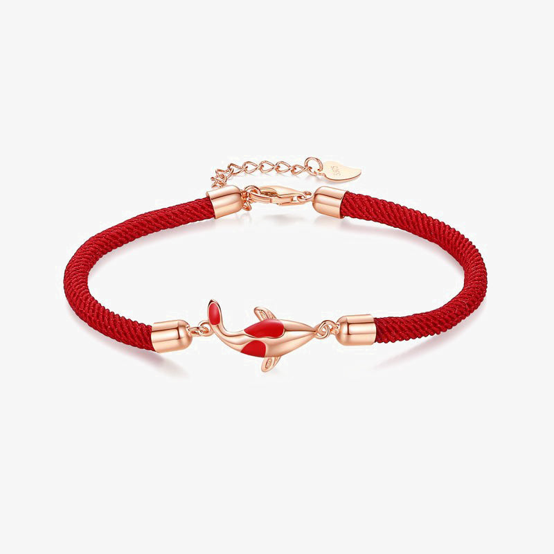 Nimara Ritual Koi Fish Luck Wealth Braided Chain Couple Bracelet