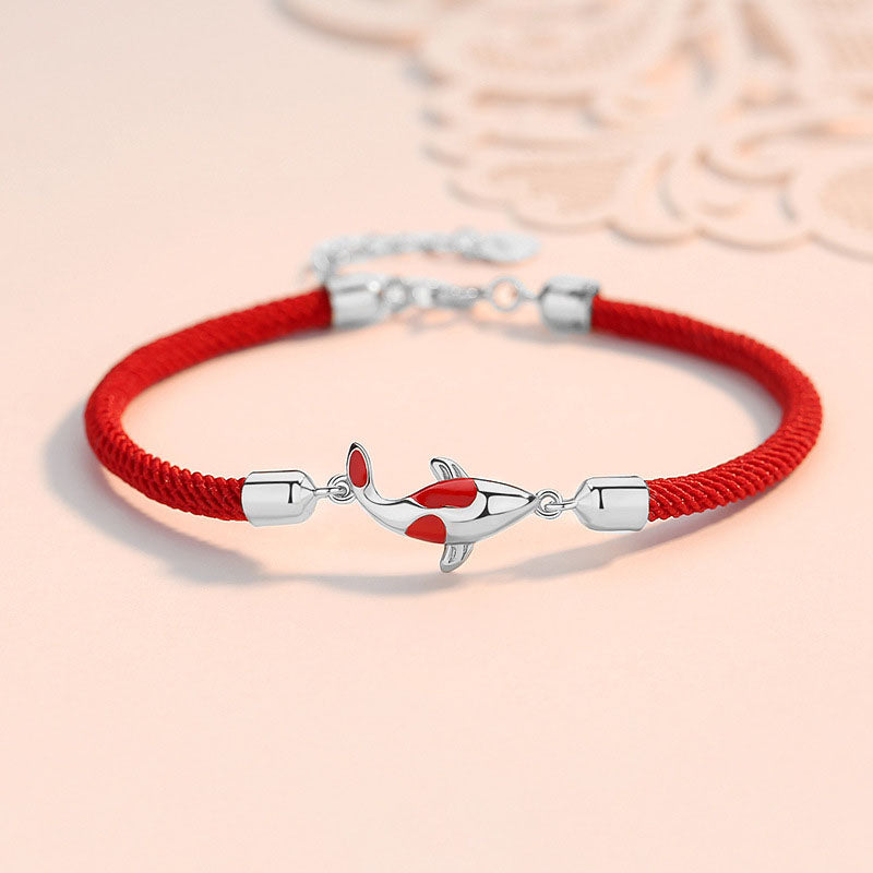 Nimara Ritual Koi Fish Luck Wealth Braided Chain Couple Bracelet