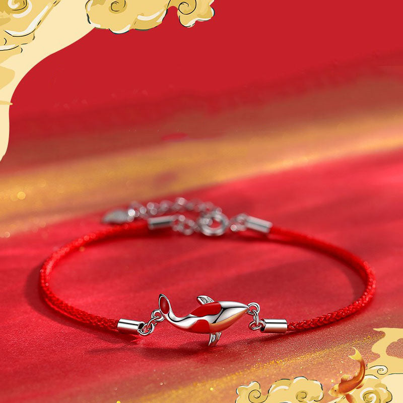 Nimara Ritual Koi Fish Luck Wealth Braided Chain Couple Bracelet