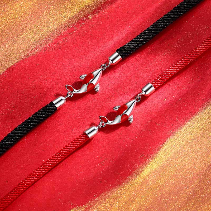 Nimara Ritual Koi Fish Luck Wealth Braided Chain Couple Bracelet