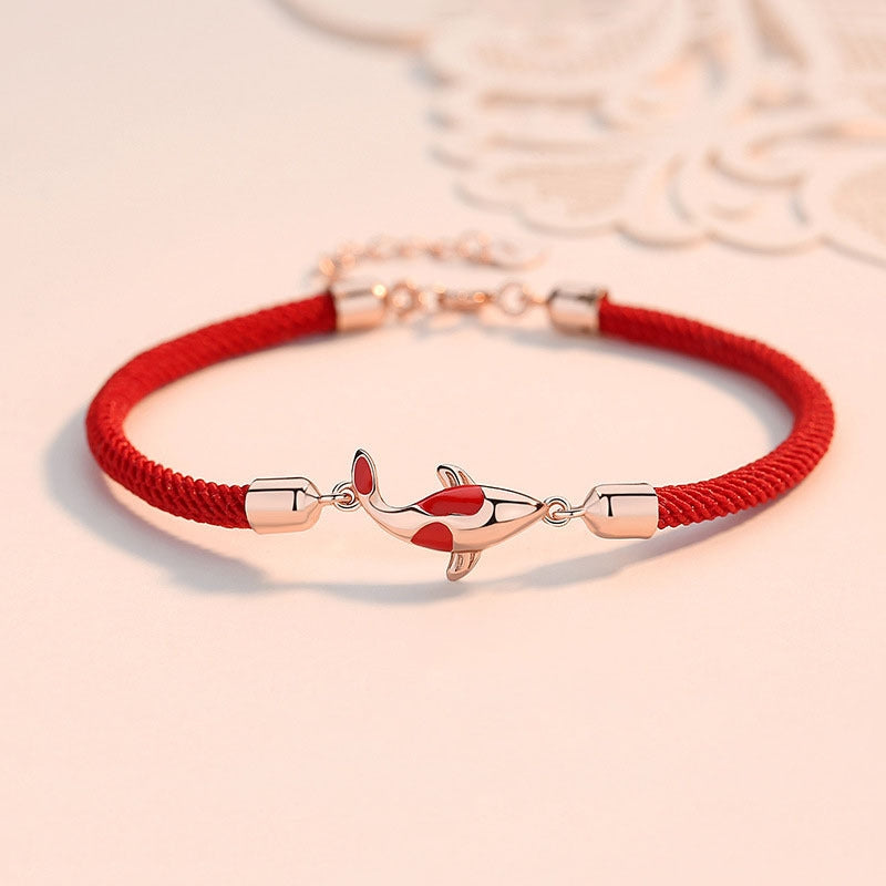 Nimara Ritual Koi Fish Luck Wealth Braided Chain Couple Bracelet