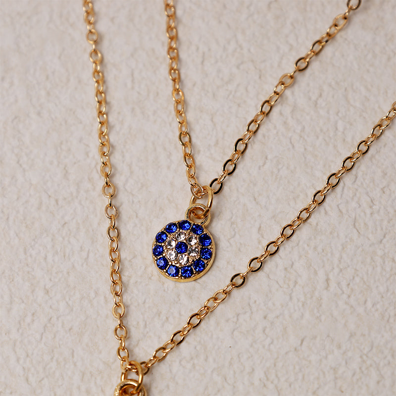 Nimara Ritual Evil Eye Hamsa Symbol Blessing Luck Chain Necklace Pendant