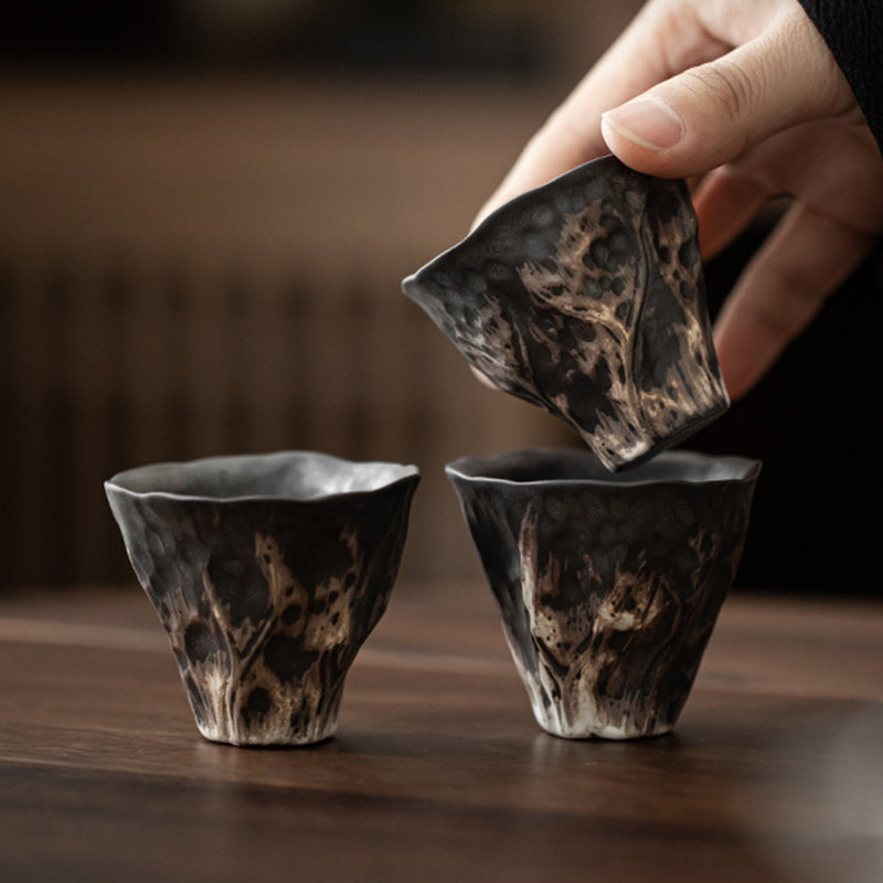 Nimara Ritual Lotus Flower Shape Zen Ceramic Teacup Kung Fu Tea Cup 50ml
