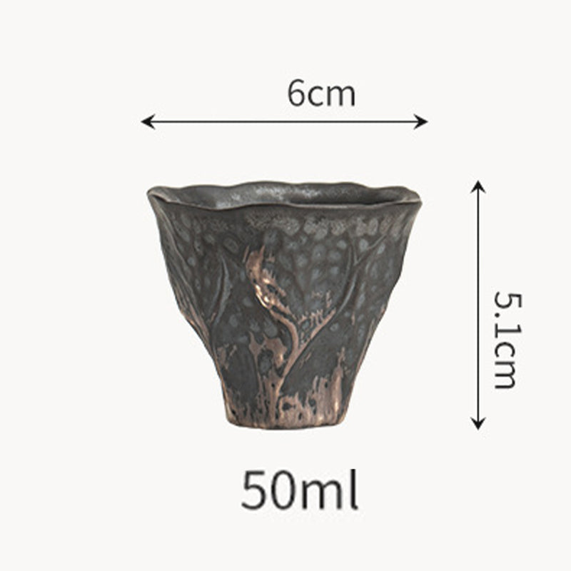 Nimara Ritual Lotus Flower Shape Zen Ceramic Teacup Kung Fu Tea Cup 50ml