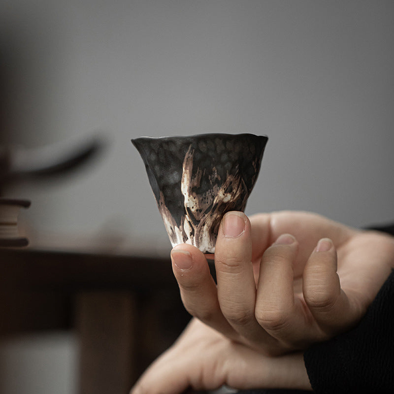 Nimara Ritual Lotus Flower Shape Zen Ceramic Teacup Kung Fu Tea Cup 50ml