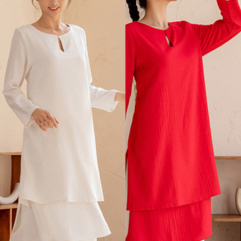Nimara Ritual 2Pcs Simple Design Tai Chi Meditation Yoga Clothing Top Pants Women's Set