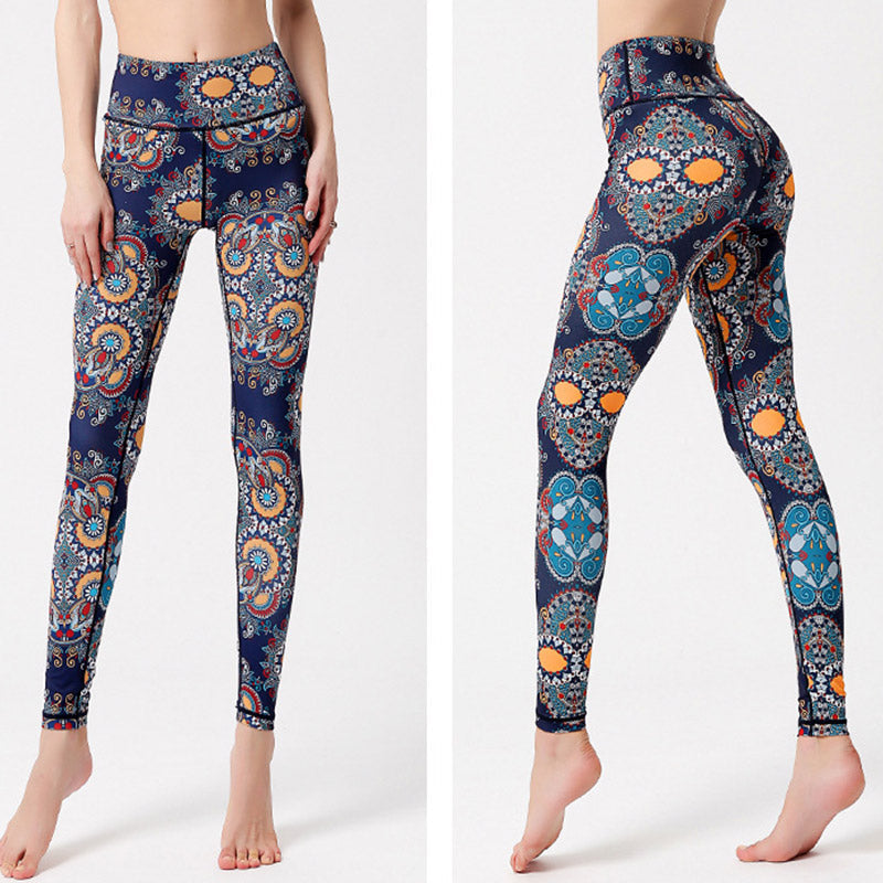 Nimara Ritual Flowers Leaves Birds Print Pants Sports Fitness Yoga Dance Leggings Women's Yoga Pants