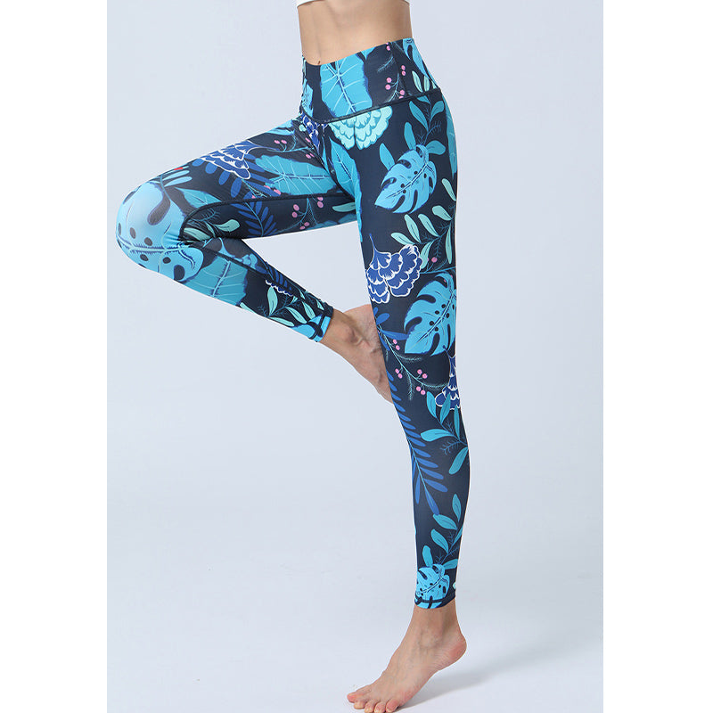 Nimara Ritual Leaves Print Pants Sports Fitness Yoga High Waist Leggings Women's Yoga Pants