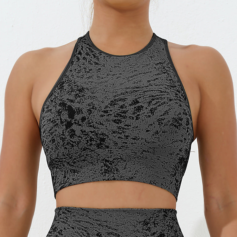 Nimara Ritual Seamless Fitness Crop Tank Top High Waist Leggings Pants Sports Gym Yoga Outfits