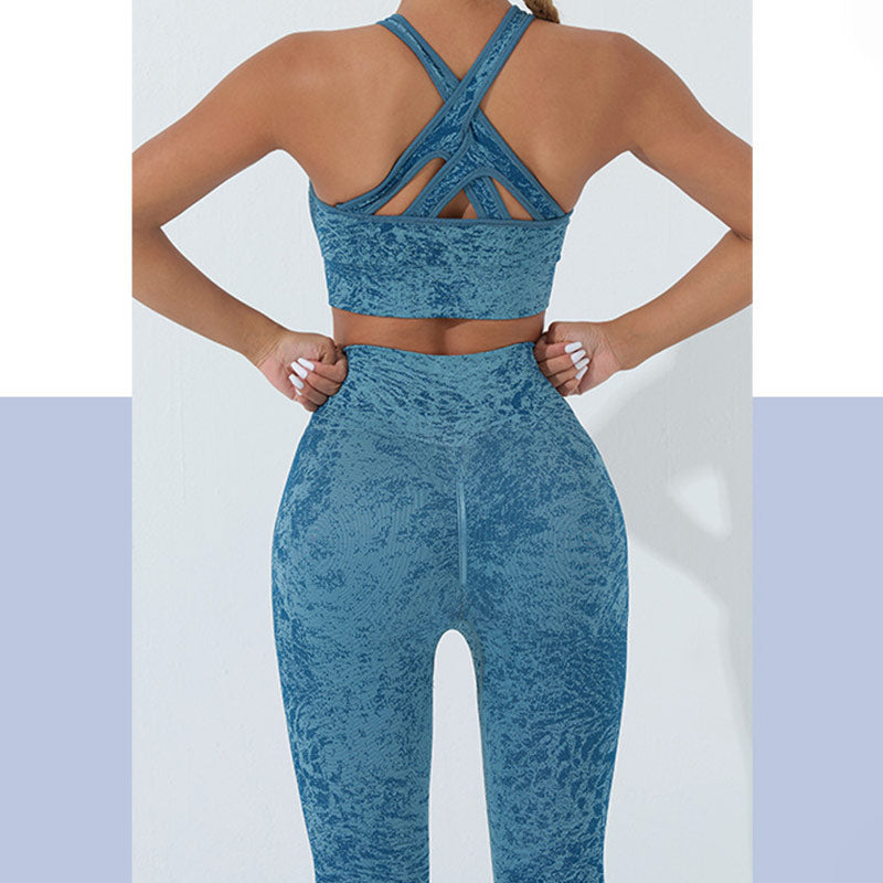Nimara Ritual Seamless Fitness Crop Tank Top High Waist Leggings Pants Sports Gym Yoga Outfits