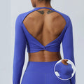 Nimara Ritual Women Workout Long Sleeve Crisscross Backless Top Tee Leggings Sports Fitness Yoga Outfit
