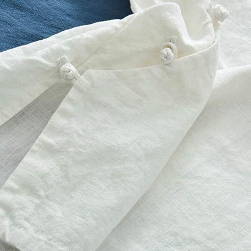Nimara Ritual Ramie Linen Blouse Women Shirt Top Chinese Hanfu Style Clothing