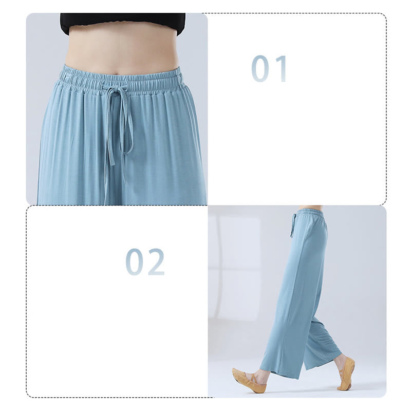 Nimara Ritual Loose Modal Drawstring Wide Leg Pants For Yoga Dance