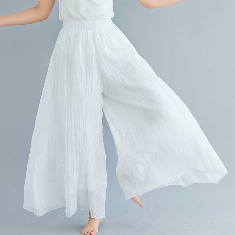 Nimara Ritual Women Casual Loose Cotton Linen Wide Leg Pants For Yoga Dance