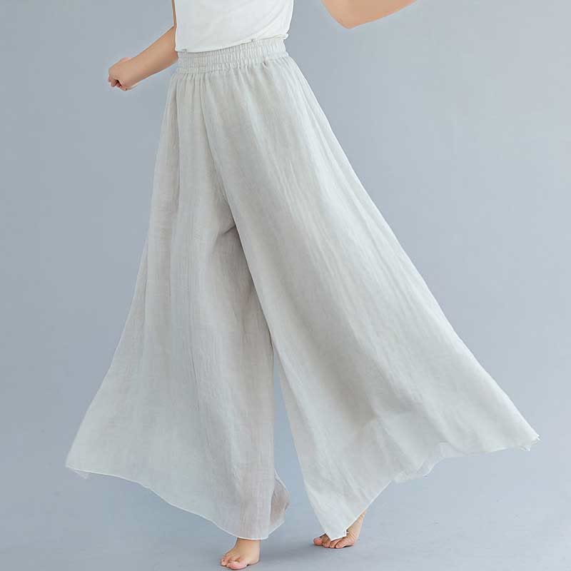 Nimara Ritual Women Casual Loose Cotton Linen Wide Leg Pants For Yoga Dance