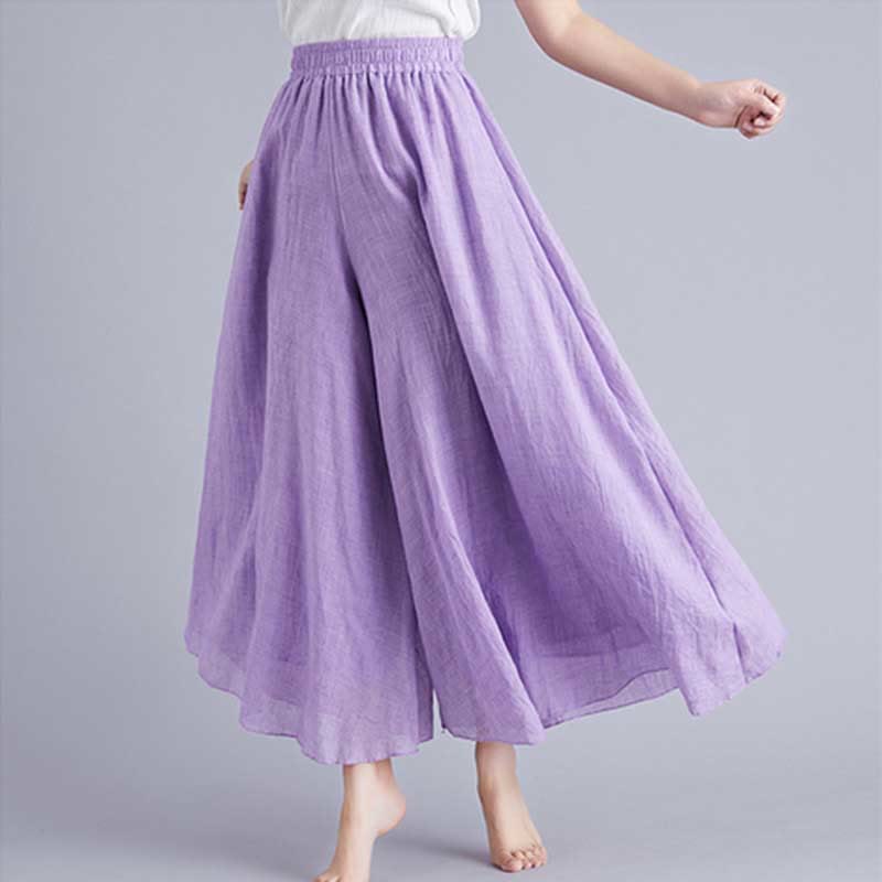 Nimara Ritual Women Casual Loose Cotton Linen Wide Leg Pants For Yoga Dance