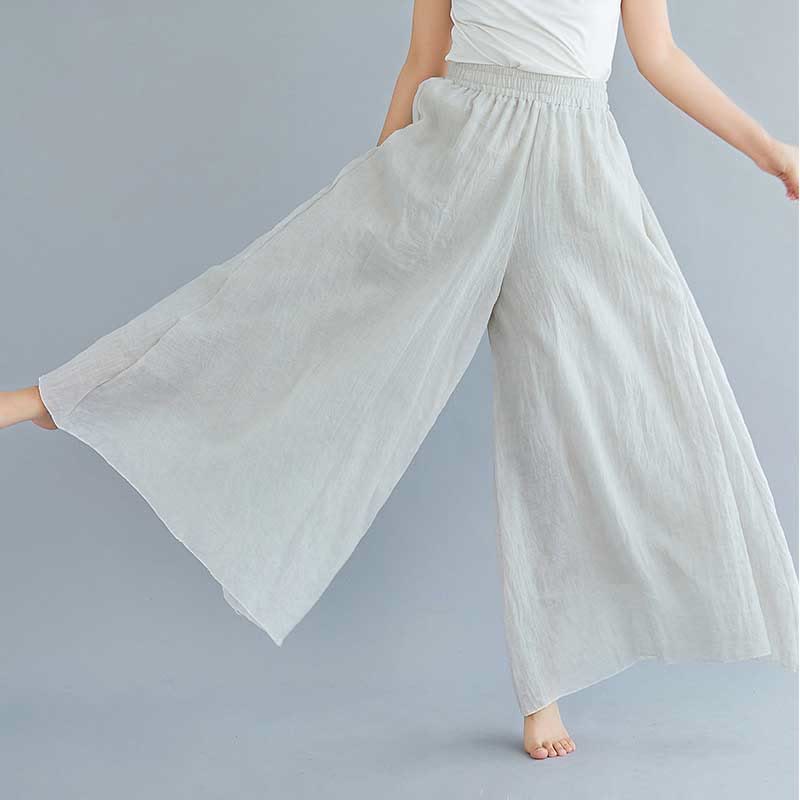 Nimara Ritual Women Casual Loose Cotton Linen Wide Leg Pants For Yoga Dance