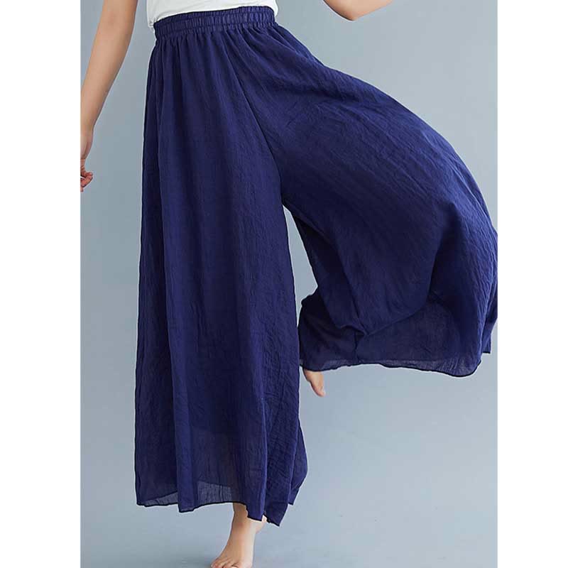 Nimara Ritual Women Casual Loose Cotton Linen Wide Leg Pants For Yoga Dance