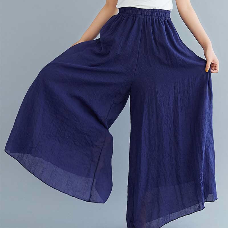 Nimara Ritual Women Casual Loose Cotton Linen Wide Leg Pants For Yoga Dance