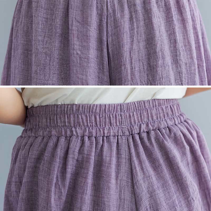 Nimara Ritual Women Casual Loose Cotton Linen Wide Leg Pants For Yoga Dance