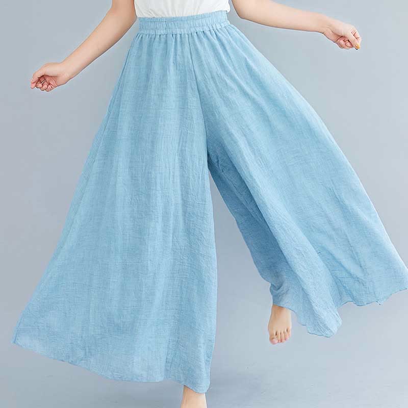 Nimara Ritual Women Casual Loose Cotton Linen Wide Leg Pants For Yoga Dance