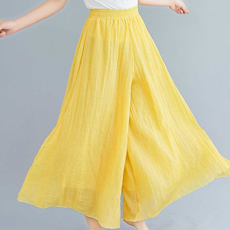 Nimara Ritual Women Casual Loose Cotton Linen Wide Leg Pants For Yoga Dance
