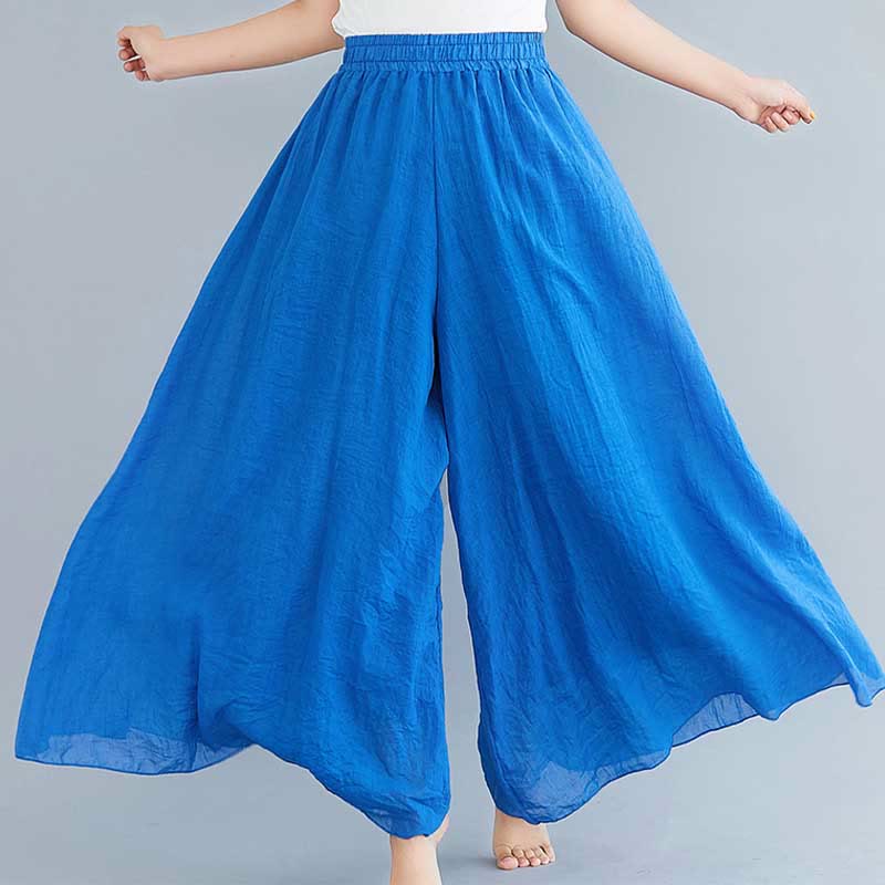 Nimara Ritual Women Casual Loose Cotton Linen Wide Leg Pants For Yoga Dance