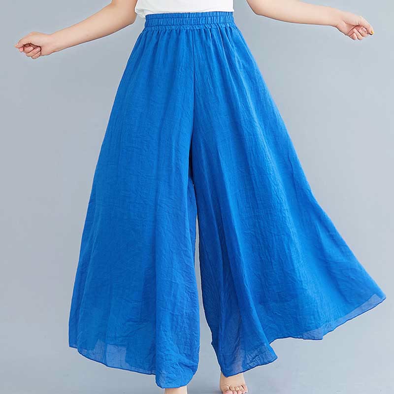 Nimara Ritual Women Casual Loose Cotton Linen Wide Leg Pants For Yoga Dance