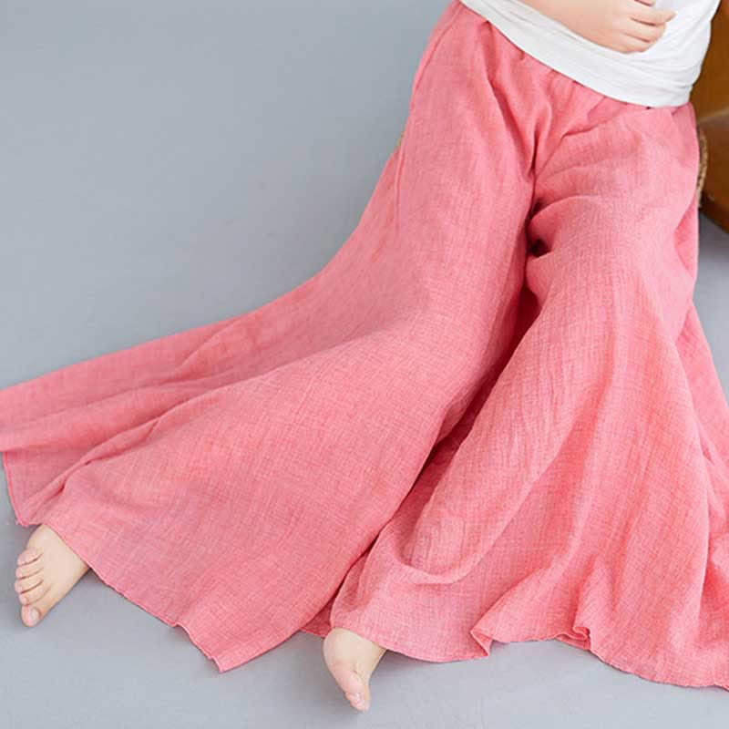 Nimara Ritual Women Casual Loose Cotton Linen Wide Leg Pants For Yoga Dance