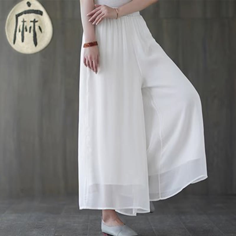 Nimara Ritual Hanfu Style Midi Dress Wide Leg Pants Meditation Zen Practice Yoga Dance Clothing