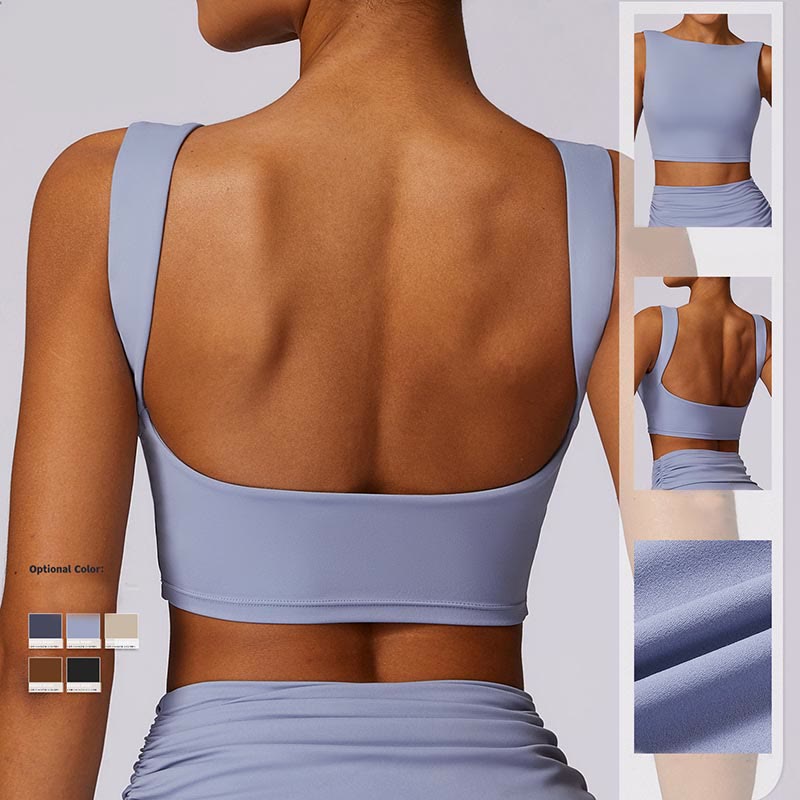 Nimara Ritual Sleeveless Backless Strap Tank Top Bra Flared Pants Sports Fitness Yoga