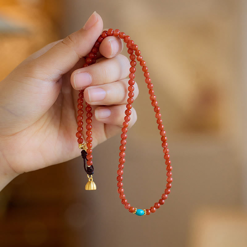 Nimara Ritual 925 Sterling Silver Plated Gold Natural Red Agate Turquoise Confidence Bracelet Necklace Pendant Ring Set