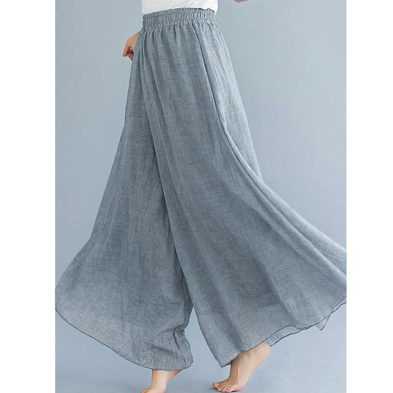 Nimara Ritual Women Casual Loose Cotton Linen Wide Leg Pants For Yoga Dance