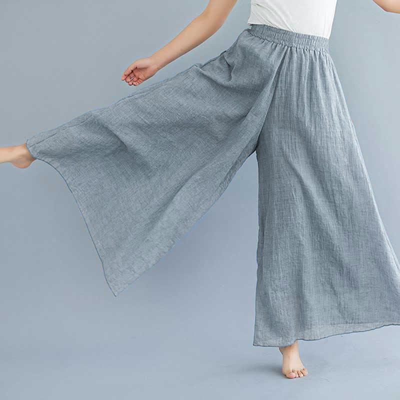 Nimara Ritual Women Casual Loose Cotton Linen Wide Leg Pants For Yoga Dance