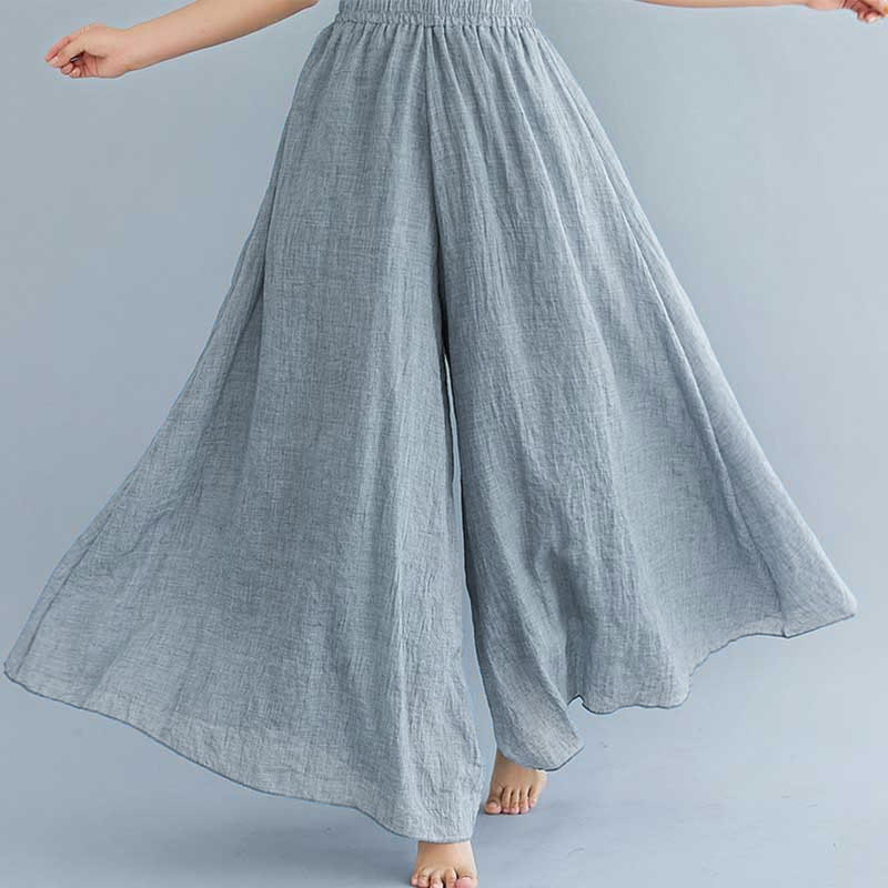 Nimara Ritual Women Casual Loose Cotton Linen Wide Leg Pants For Yoga Dance