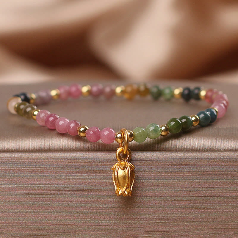 Nimara Ritual Colorful Tourmaline Flowers Positive Bracelet
