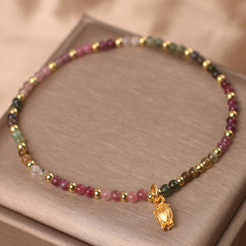Nimara Ritual Colorful Tourmaline Flowers Positive Bracelet