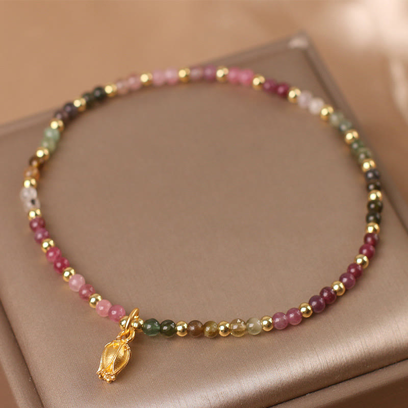 Nimara Ritual Colorful Tourmaline Flowers Positive Bracelet
