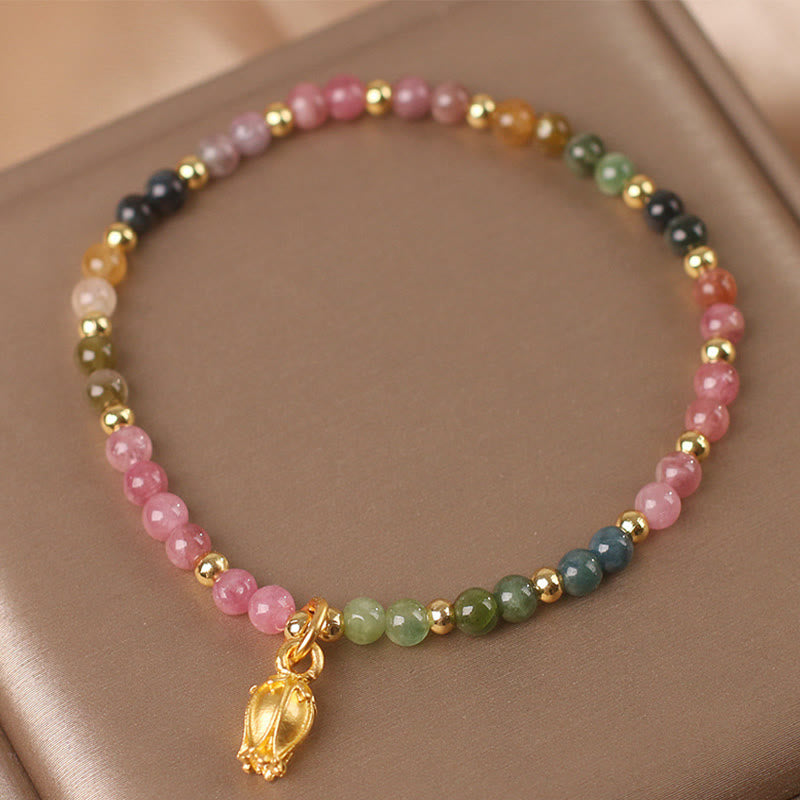 Nimara Ritual Colorful Tourmaline Flowers Positive Bracelet