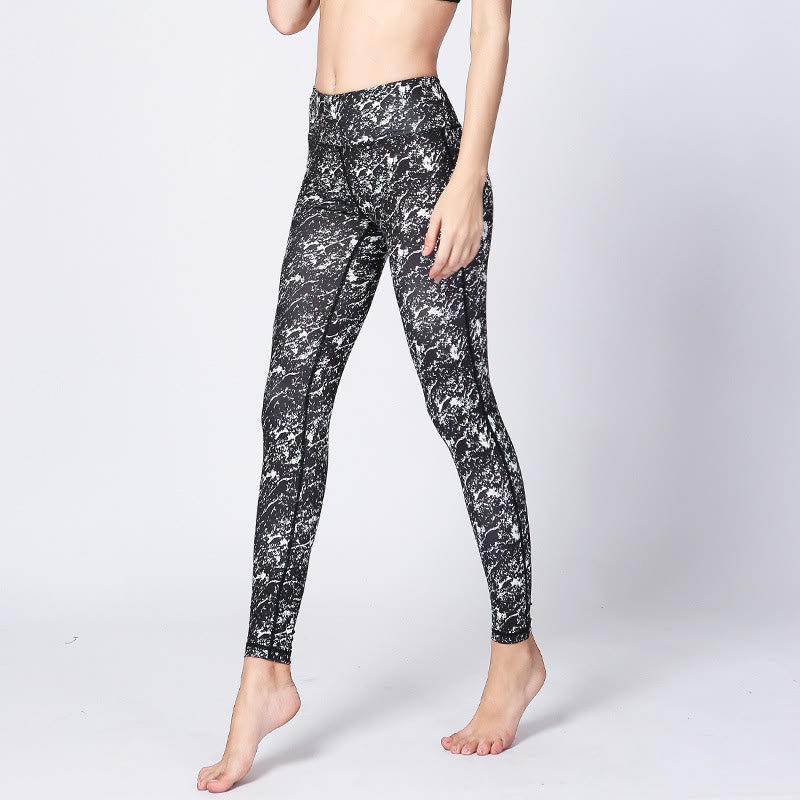 Nimara Ritual Camo Print Sports Fitness Yoga High Waist Leggings Women's Yoga Pants